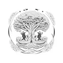 A family tree intertwined with University of Alabama symbols tattoo design idea