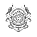 A family tree intertwined with University of Alabama symbols tattoo design idea