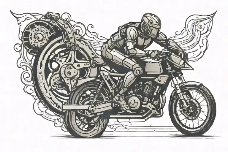 Ironman triathlon  tattoo design swim bike run minimalist for calf tattoo design idea