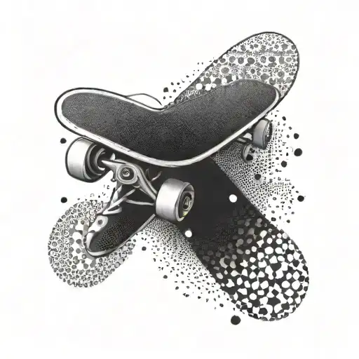 90s skateboard tattoo design idea