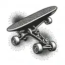 90s skateboard tattoo design idea