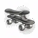 90s skateboard tattoo design idea