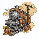 train tattoo design idea