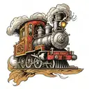 train tattoo design idea