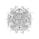 lsd molecule tattoo design idea