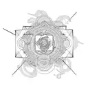 lsd molecule tattoo design idea