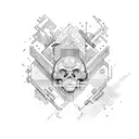 lsd molecule tattoo design idea