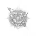 lsd molecule tattoo design idea