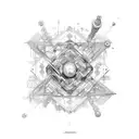 lsd molecule tattoo design idea