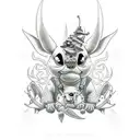 Richter von Lilo und Stitch in Punk Kleidung tattoo design idea