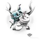 Richter von Lilo und Stitch in Punk Kleidung tattoo design idea
