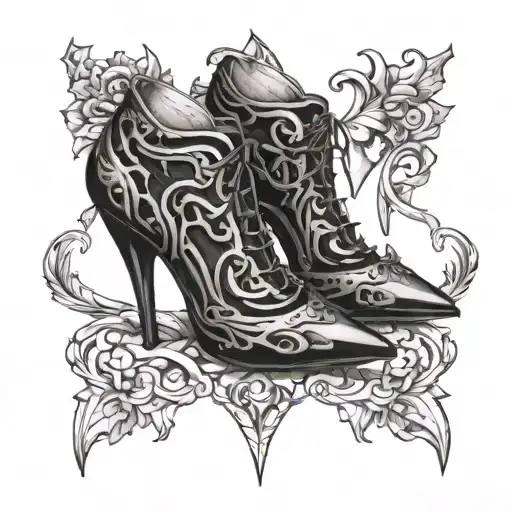 stilettos, cold steel knifes tattoo design idea