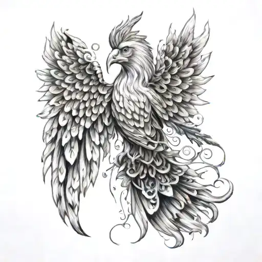 Biblically Accurate Hyperrealistic detailed seraphim tattoo design idea