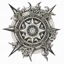 Biblically thrones, ophanim, Ophan or "Wheel" tattoo design idea