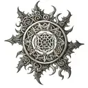 Biblically thrones, ophanim, Ophan or "Wheel" tattoo design idea