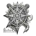 Biblically thrones, ophanim, Ophan or "Wheel" tattoo design idea