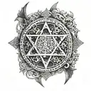 Biblically thrones, ophanim, Ophan or "Wheel" tattoo design idea