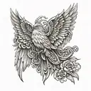 Biblically Accurate Hyperrealistic detailed seraphim tattoo design idea