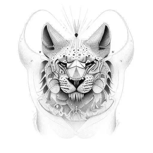 Boeing 787 Dreamliner con leon tattoo design idea