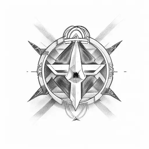 X · XXI · MMIII with halo and doves tattoo design idea