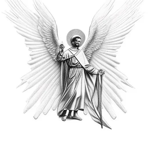 saint gabriel of georgia tattoo design idea