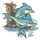 1971 with a dolphin  tattoo design idea