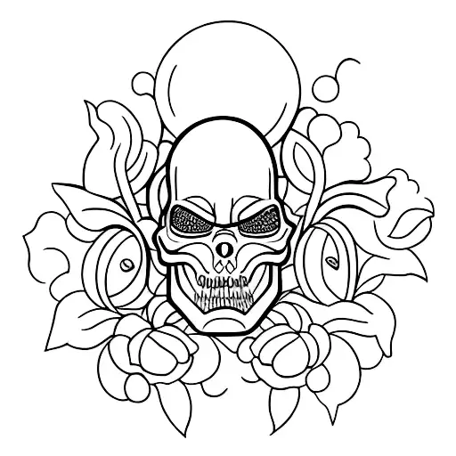 Classic car silhouette tattoo design idea