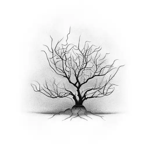 burning bush tattoo design idea