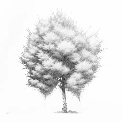 burning bush tattoo design idea