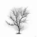 burning bush tattoo design idea