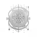 Create a tattoo design inspired by the strings of a guitar weaving through a stack of books tattoo design idea