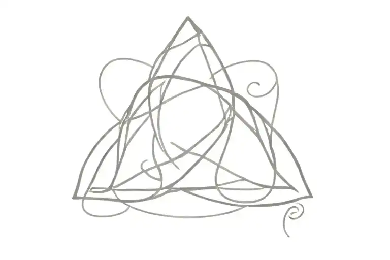 triquetra love endures tattoo design idea