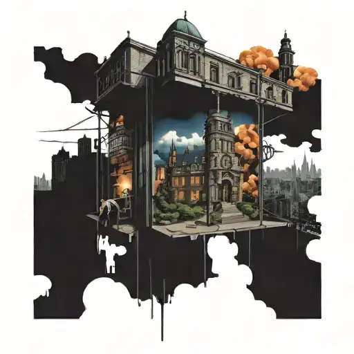 After all, everything is intertwined: TV and terror, brothels with the church, the Cartel casino and the orphanage, and it’s dark above the city hall. tattoo design idea