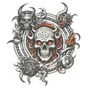 топка 9 circles of hell tattoo design idea