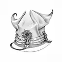 witch hat, potion bottle  tattoo design idea