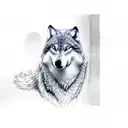 lonely wolf tattoo design idea