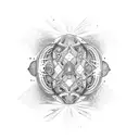 Psychedelic drug-inspired hardcore design tattoo design idea