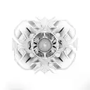 Psychedelic drug-inspired hardcore design tattoo design idea