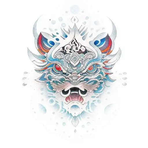 un joven de pelo gris claro y ojos azules brillantes con poderes de hielo e tattoo design idea