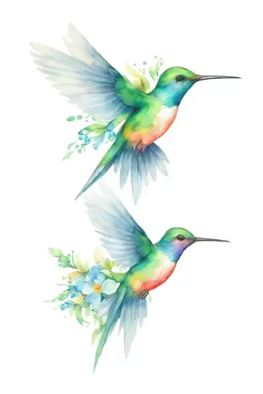 hummingbird for grandma tattoo design idea