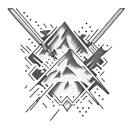 Volcano  tattoo design idea