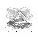 Volcano  tattoo design idea