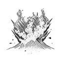 Volcano  tattoo design idea