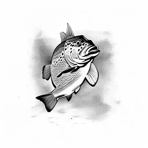 brown trout tattoo design idea