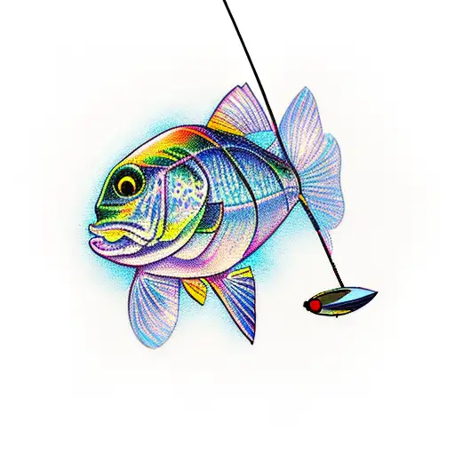 fly fishing tattoo design idea