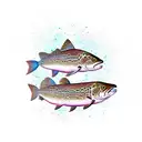 brown trout tattoo design idea