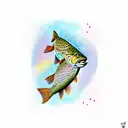 brown trout tattoo design idea