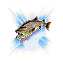 brown trout tattoo design idea