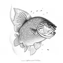 brown trout tattoo design idea