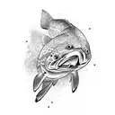 brown trout tattoo design idea